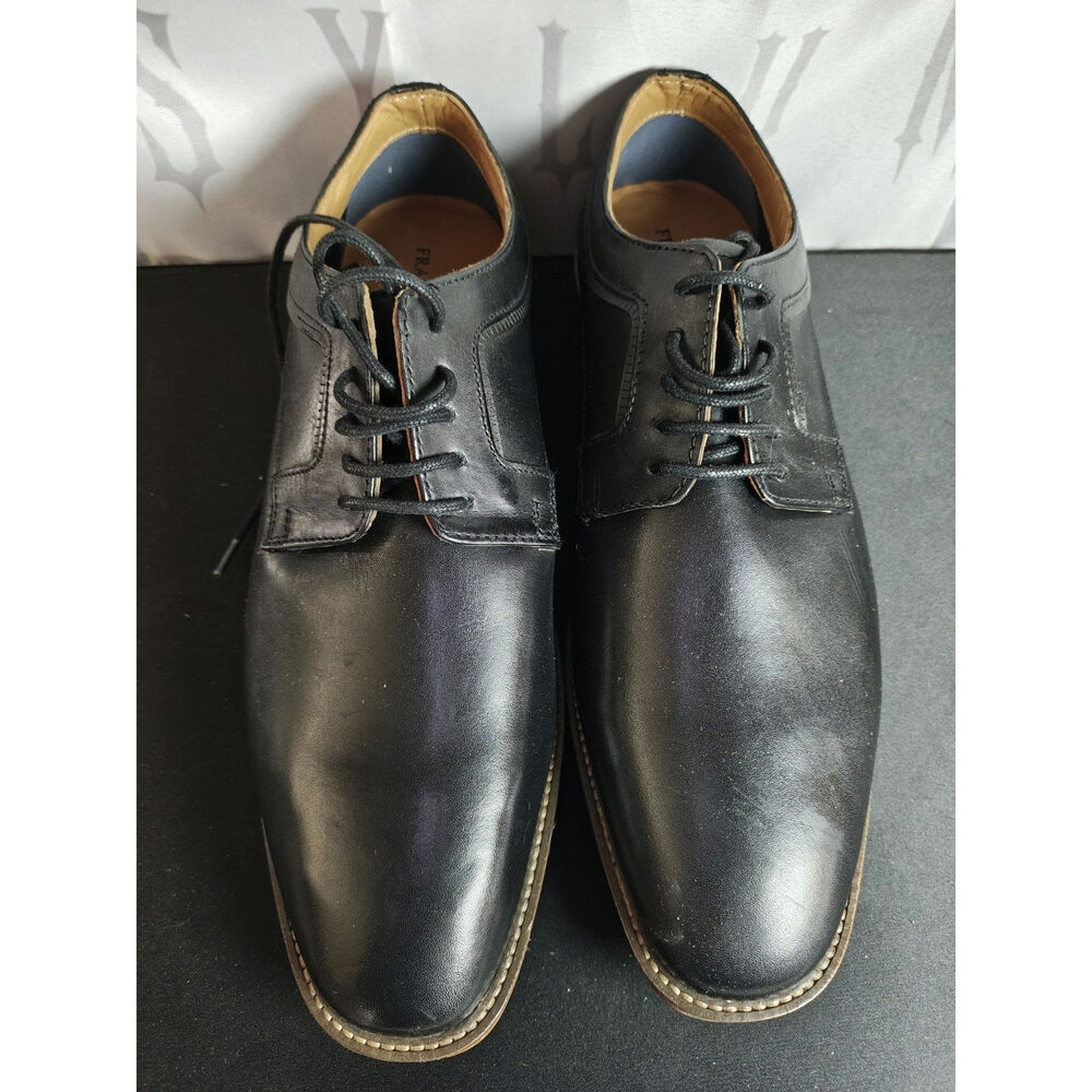FRANCO FORTINI Men's 9 Bradley Black Leather Oxford Dress Shoes NWOB